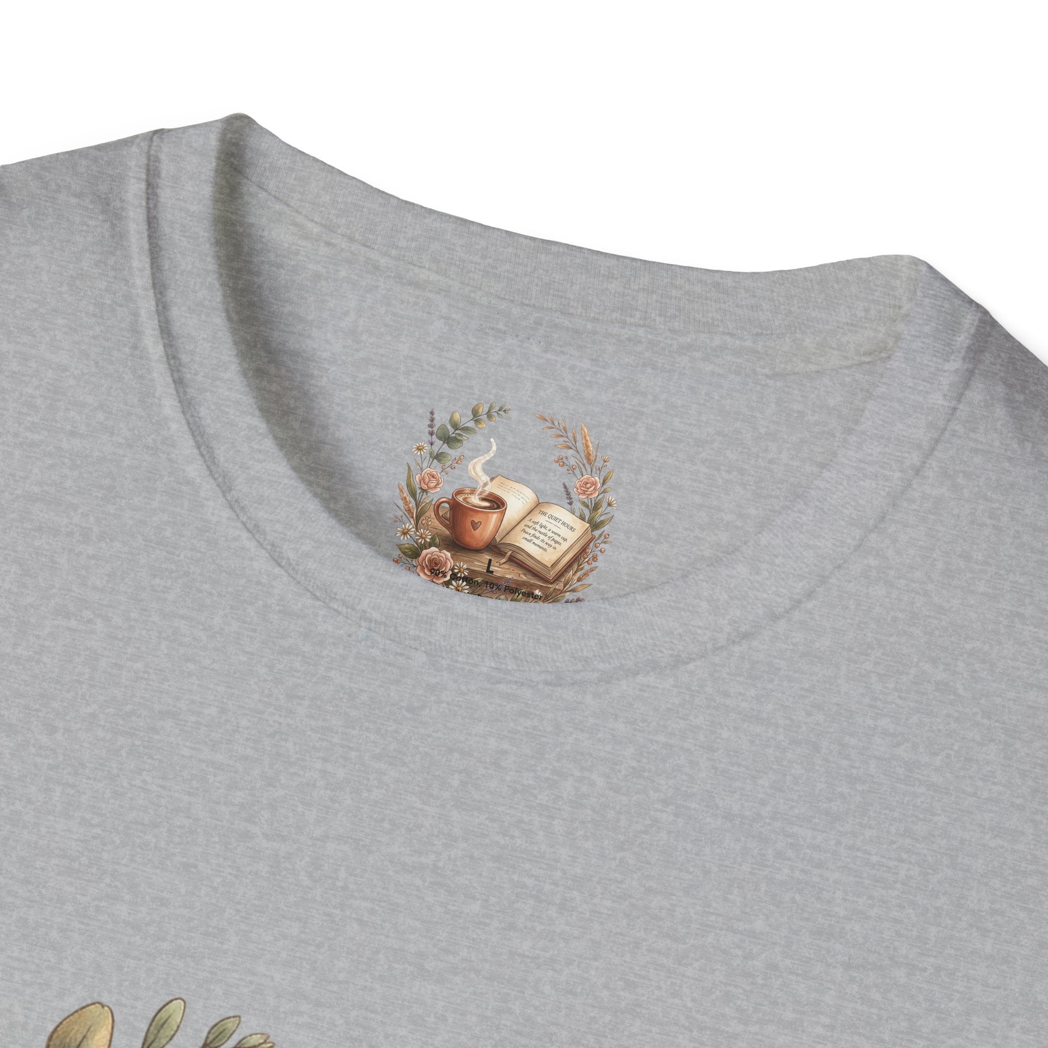 Coffee & Books Aesthetic T-Shirt – Vintage Floral Reading Lover Gift