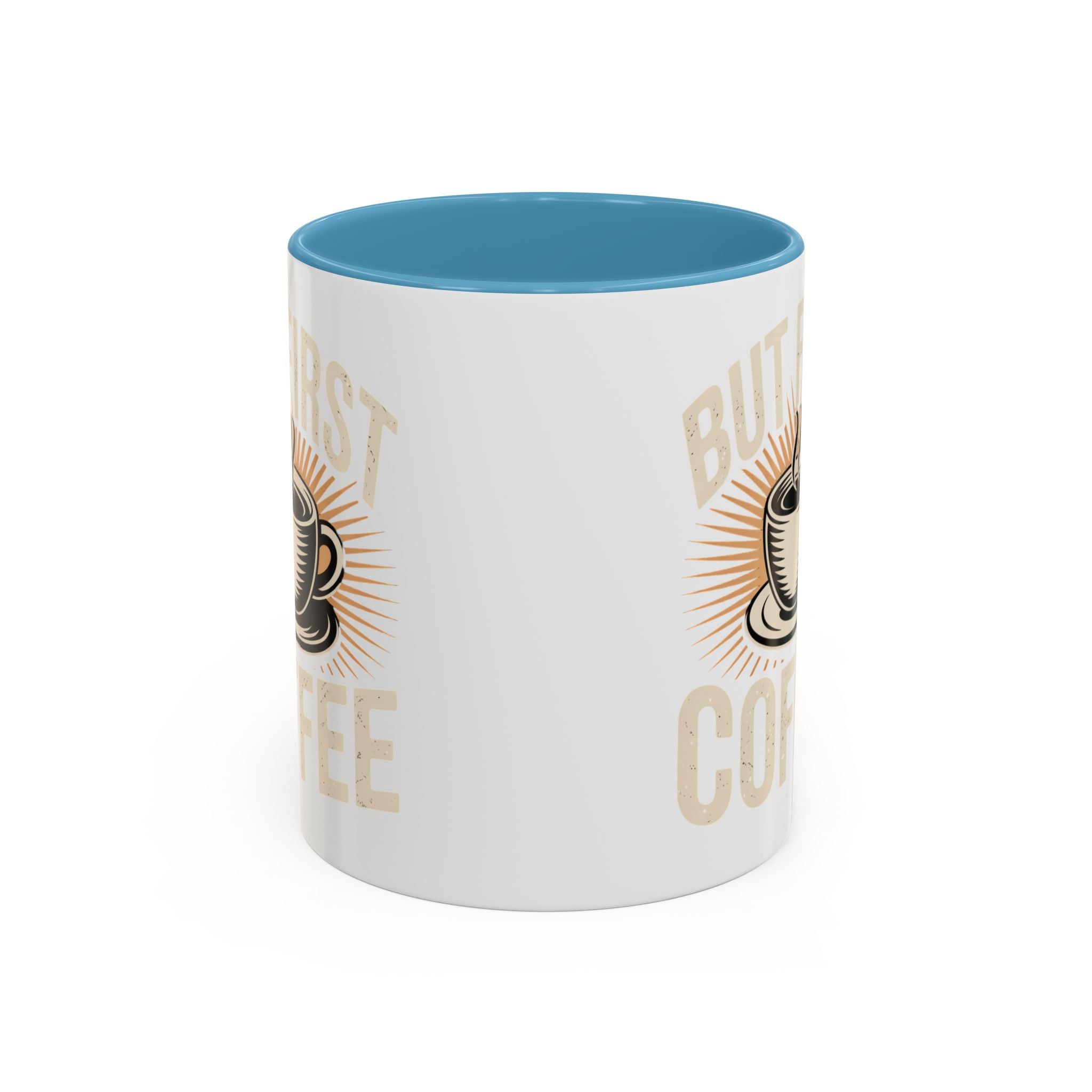 But First Coffee Accent Mug - Retro Coffee Cup 11/15oz