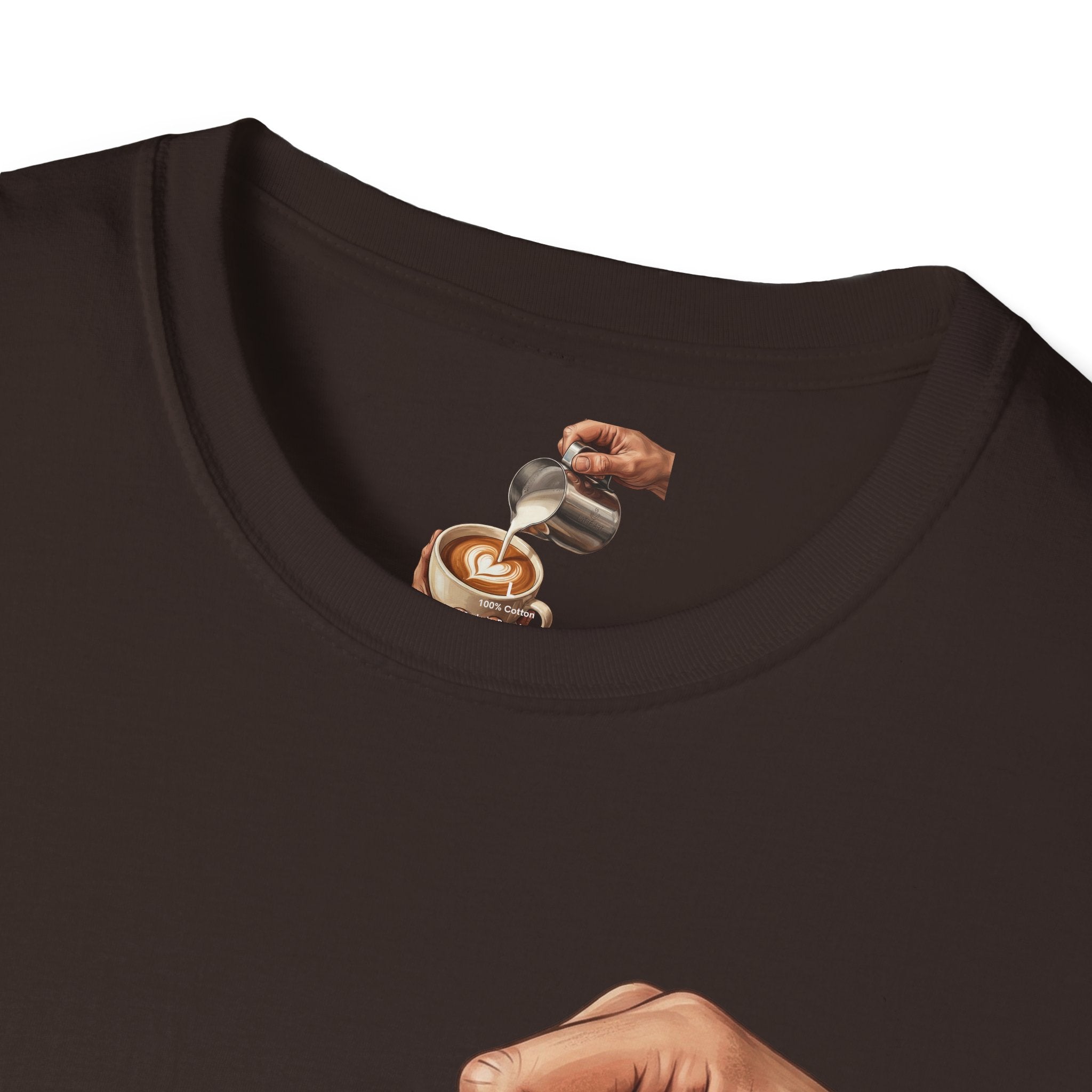 Coffee Lover Latte Art T-Shirt – Stylish Barista Coffee Graphic Tee for Men & Women