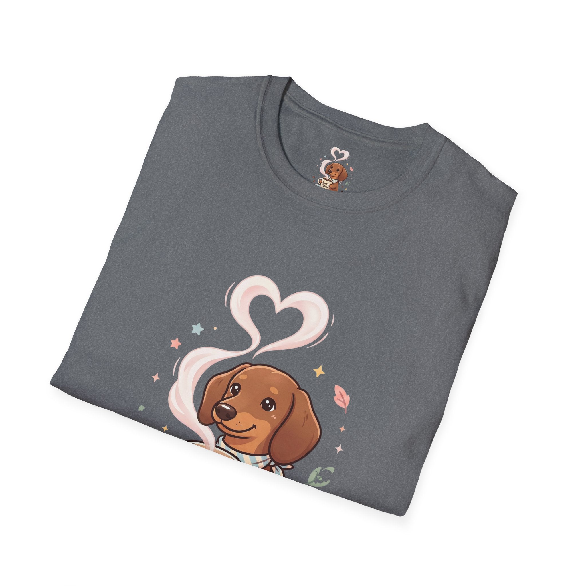 )  Cute Dachshund Coffee Lover T-Shirt – Bud’s Brew Puppy Shirt | Funny Dog Lover Gift | Coffee Lover Graphic Tee