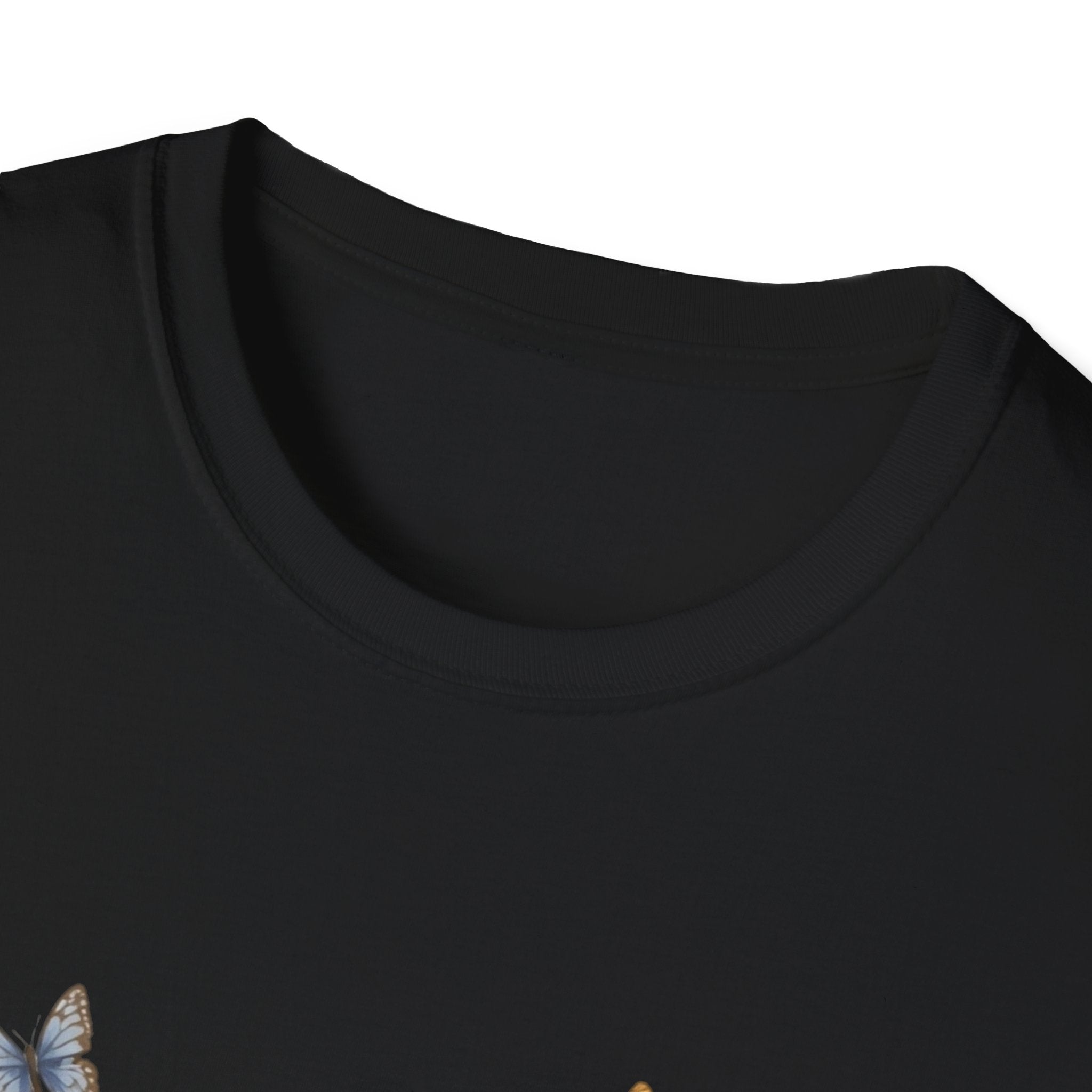 Cute Kitten Floral T-Shirt — Twin Cats with Ribbon & Butterflies
