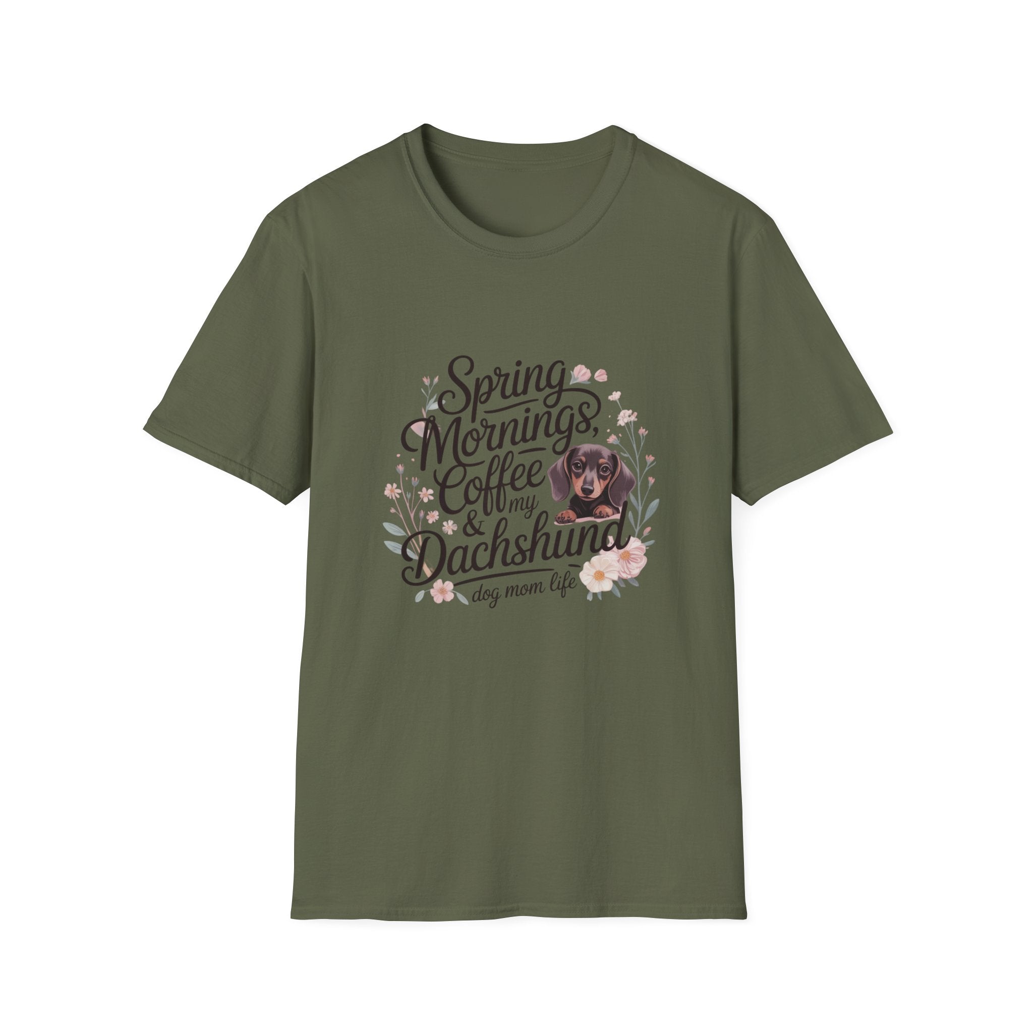 Spring Mornings, Coffee & My Dachshund T-Shirt