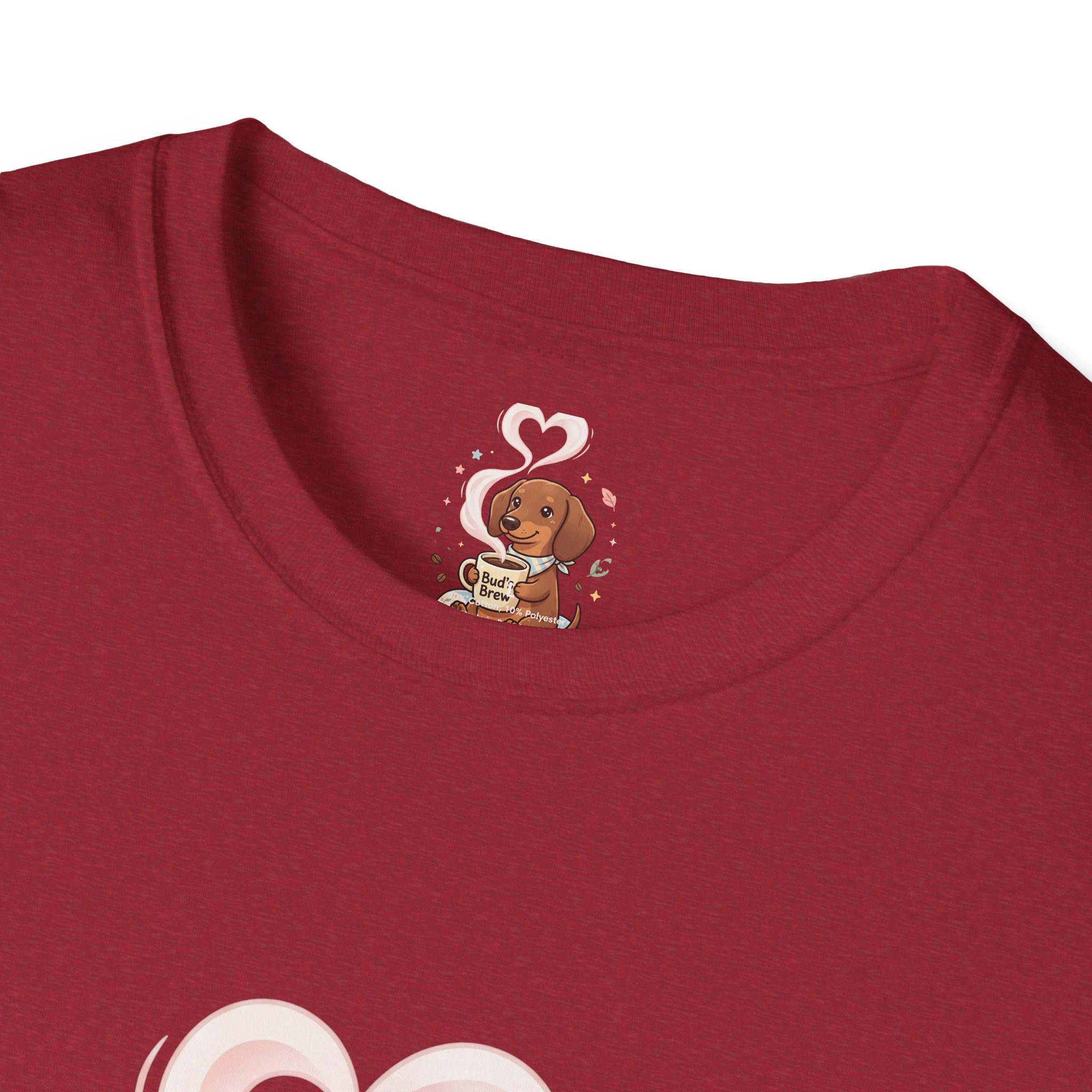 )  Cute Dachshund Coffee Lover T-Shirt – Bud’s Brew Puppy Shirt | Funny Dog Lover Gift | Coffee Lover Graphic Tee