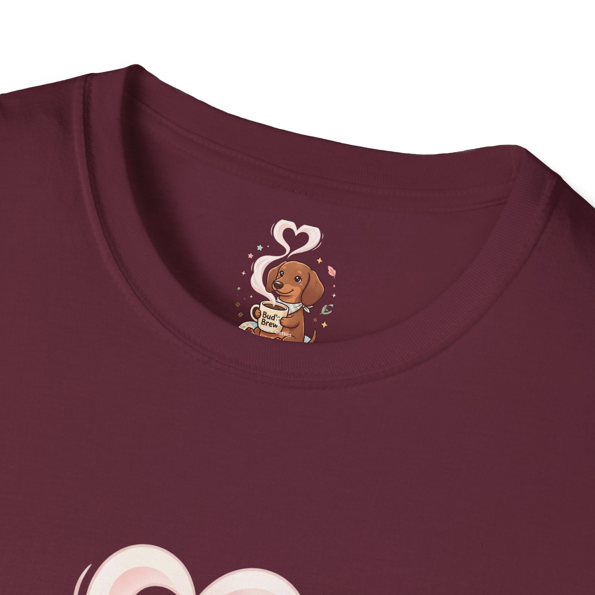 )  Cute Dachshund Coffee Lover T-Shirt – Bud’s Brew Puppy Shirt | Funny Dog Lover Gift | Coffee Lover Graphic Tee