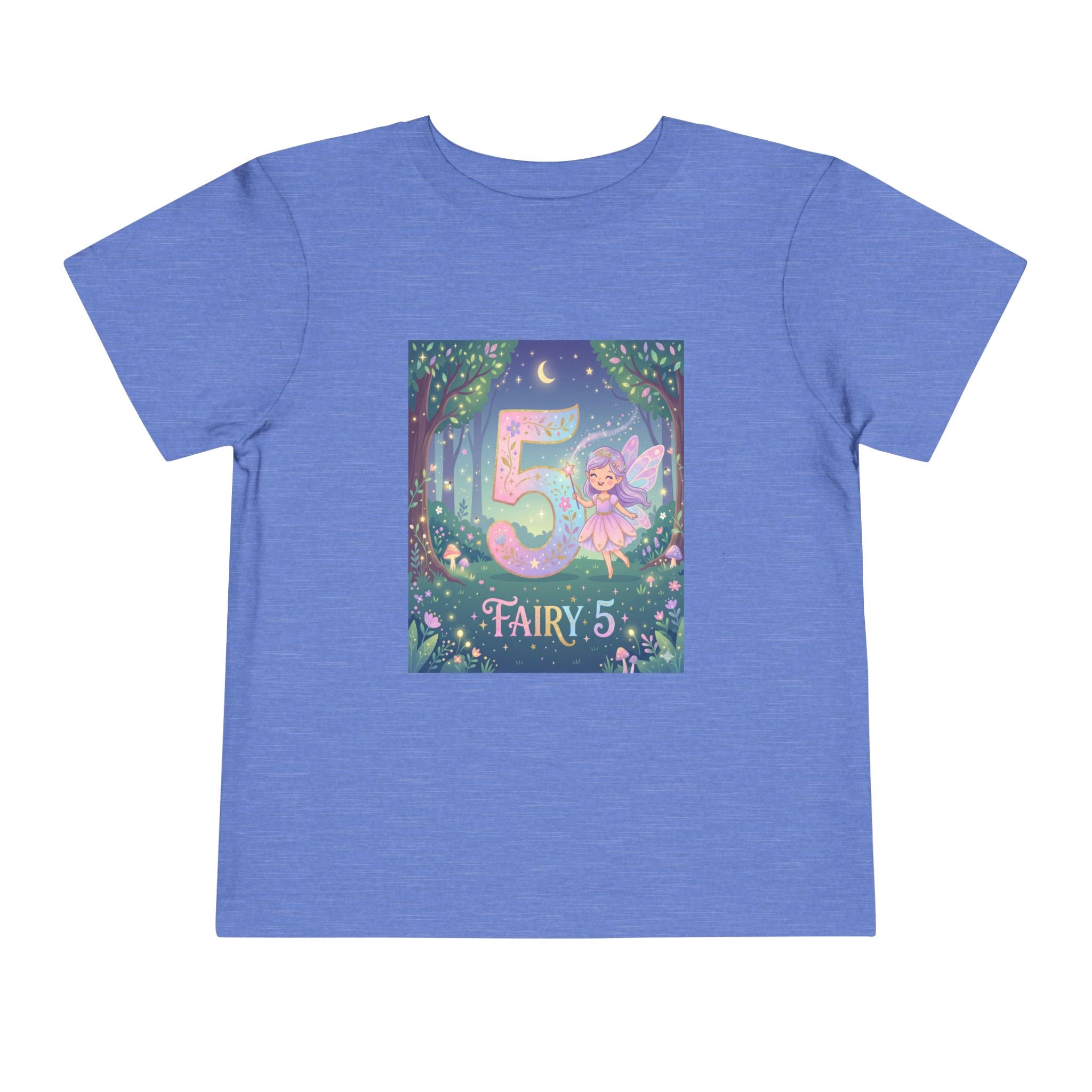 Fairy 5 Toddler Tee — Magical Birthday Number 5 Shirt