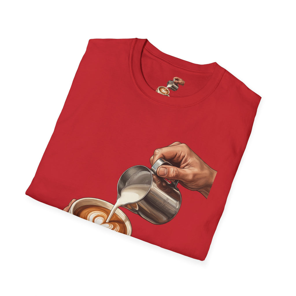 Coffee Lover Latte Art T-Shirt – Stylish Barista Coffee Graphic Tee for Men & Women