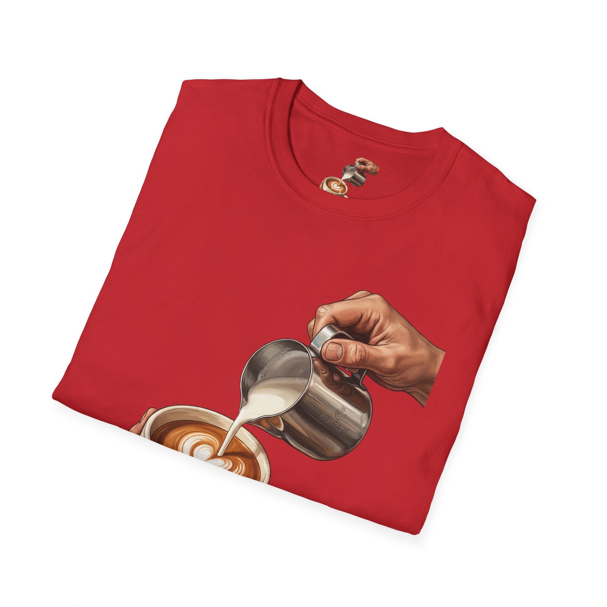 Coffee Lover Latte Art T-Shirt – Stylish Barista Coffee Graphic Tee for Men & Women