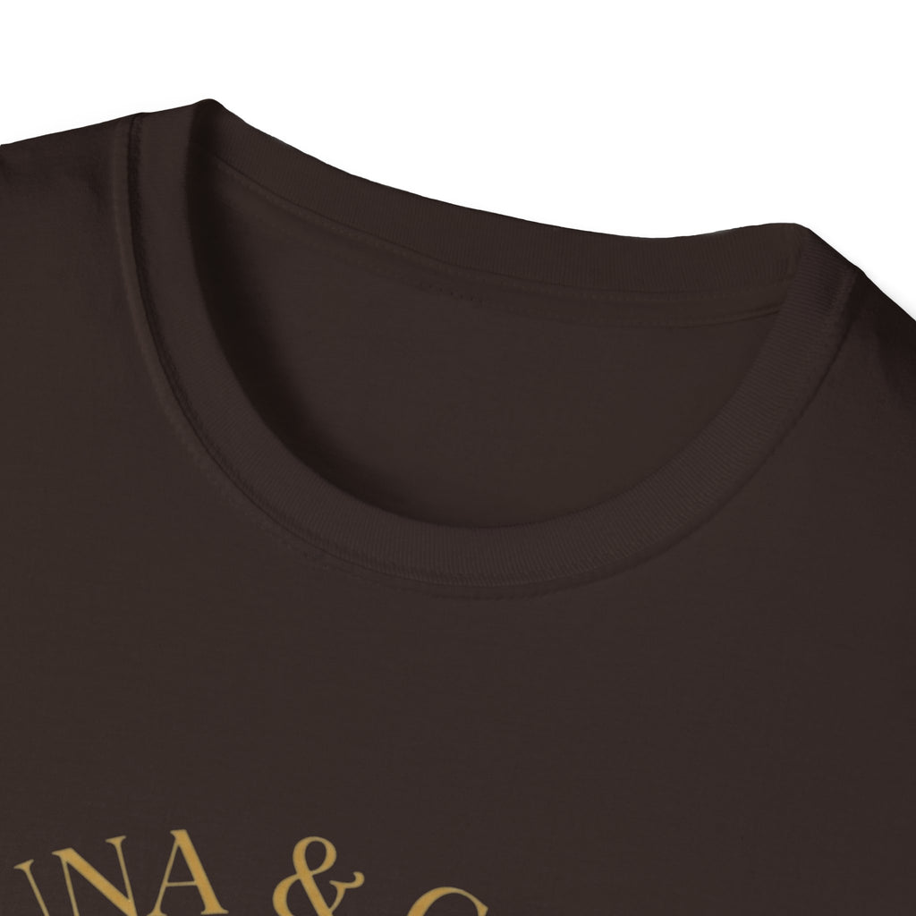 Luna & Gold Lion Moon T-Shirt — Celestial Zodiac Leo Graphic Tee