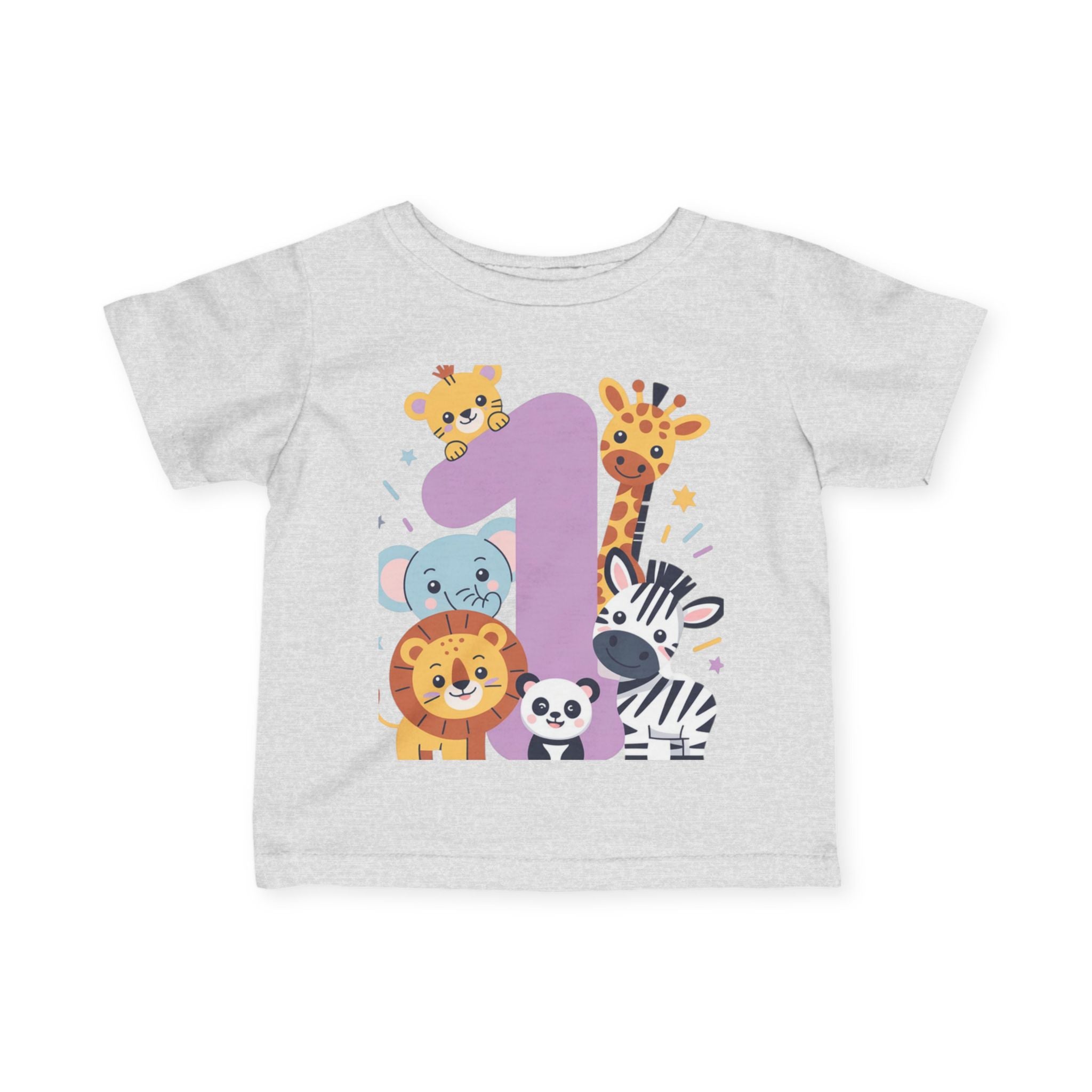 1st Birthday Jungle Animals Infant Tee — Cute Safari Number One Shirt for Baby