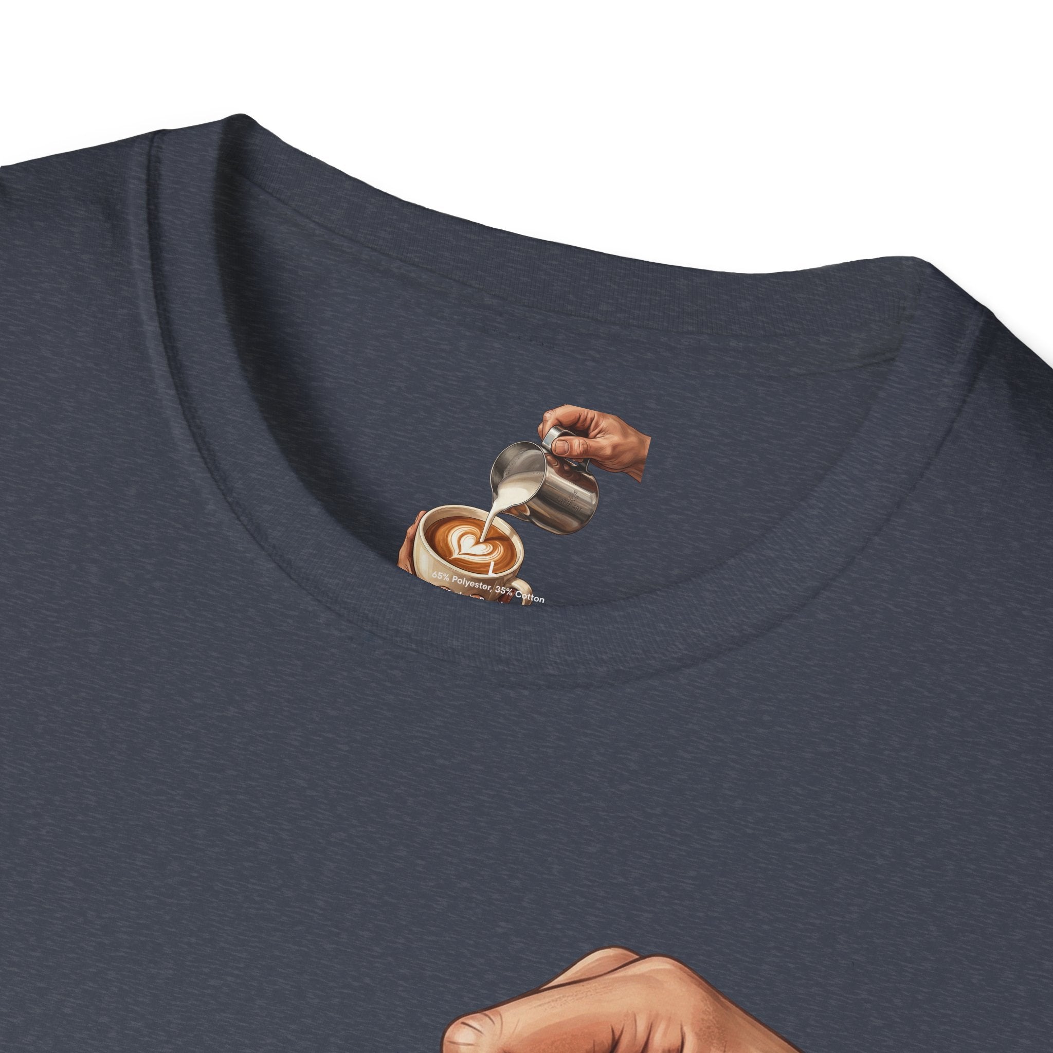 Coffee Lover Latte Art T-Shirt – Stylish Barista Coffee Graphic Tee for Men & Women