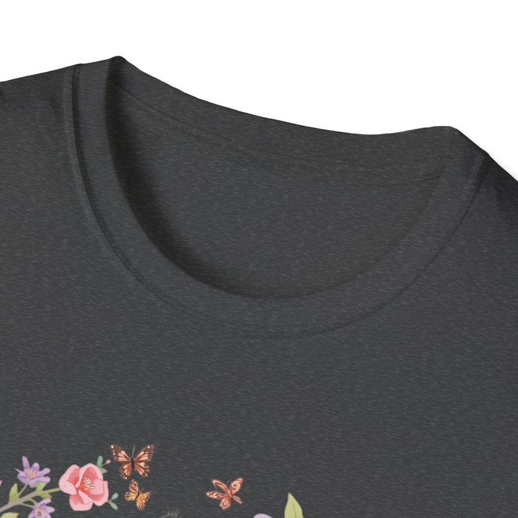 Cat Kittens Floral Wreath T-Shirt — Cute Twins with Gift & Bow