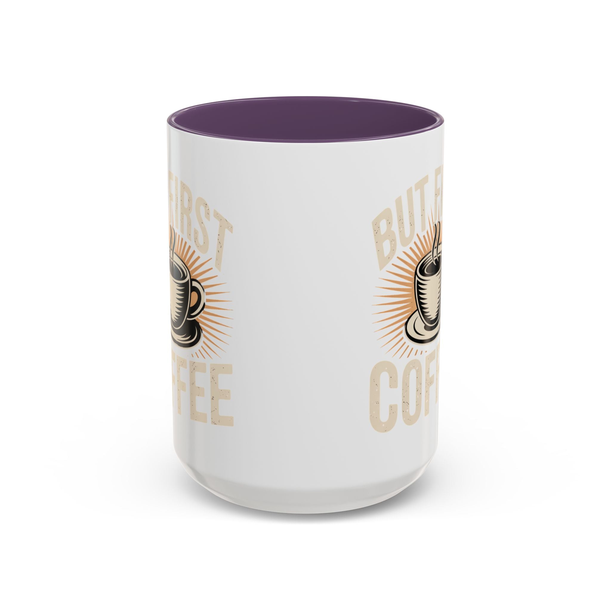 But First Coffee Accent Mug - Retro Coffee Cup 11/15oz