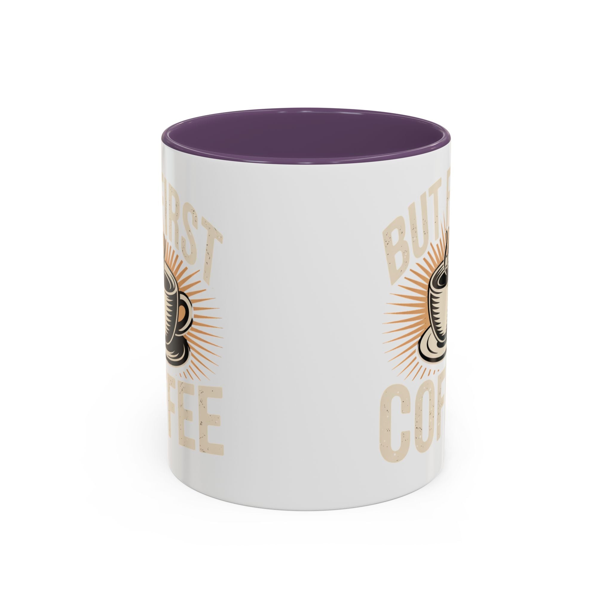 But First Coffee Accent Mug - Retro Coffee Cup 11/15oz