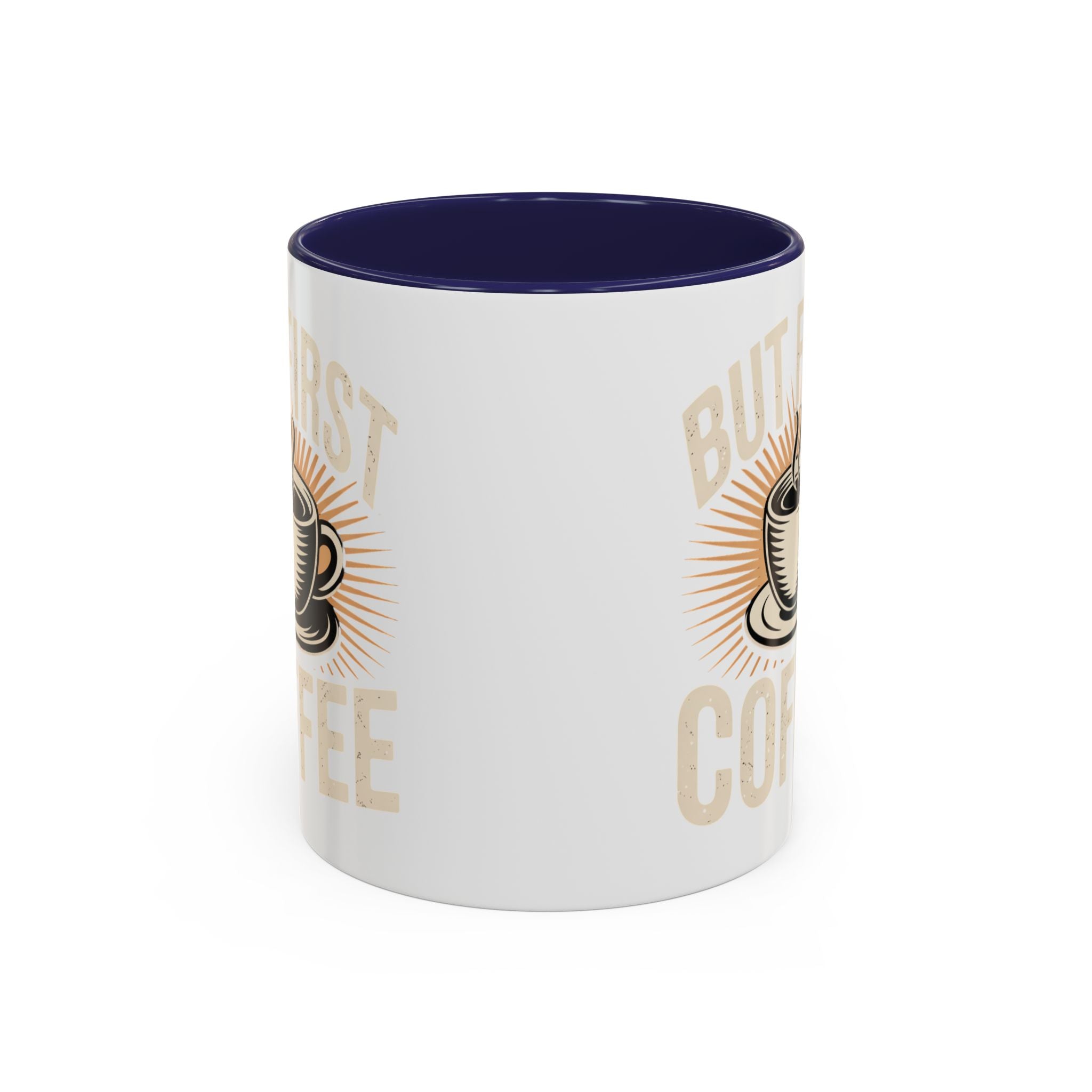 But First Coffee Accent Mug - Retro Coffee Cup 11/15oz