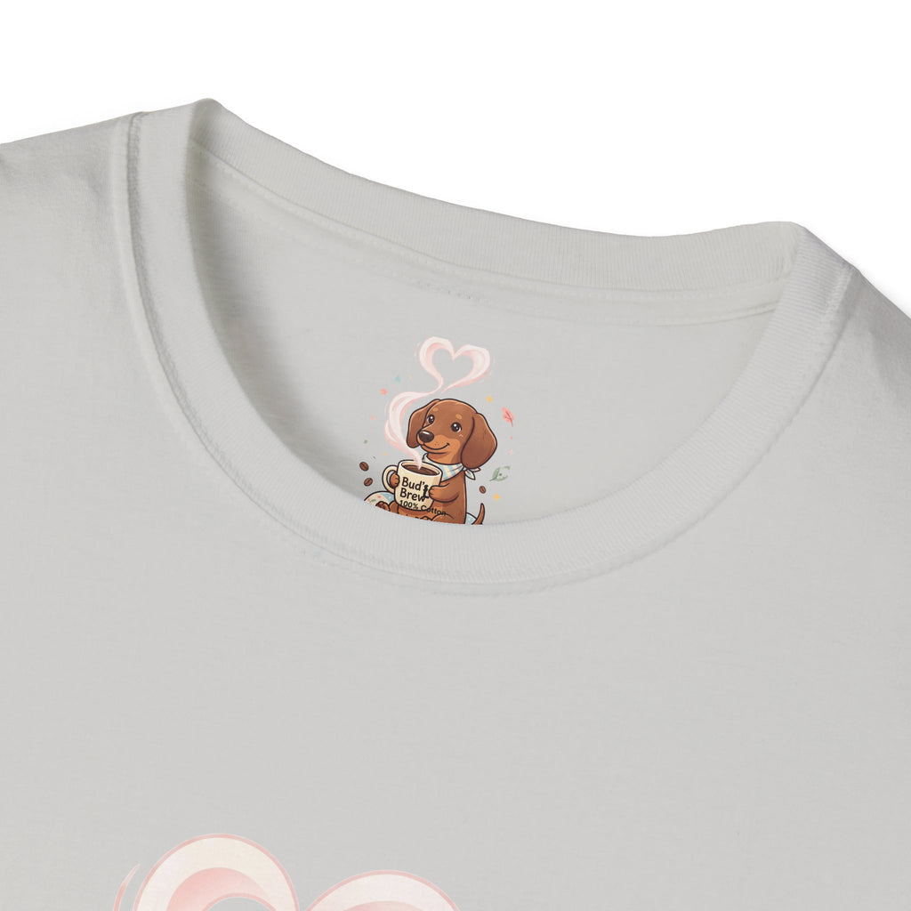)  Cute Dachshund Coffee Lover T-Shirt – Bud’s Brew Puppy Shirt | Funny Dog Lover Gift | Coffee Lover Graphic Tee