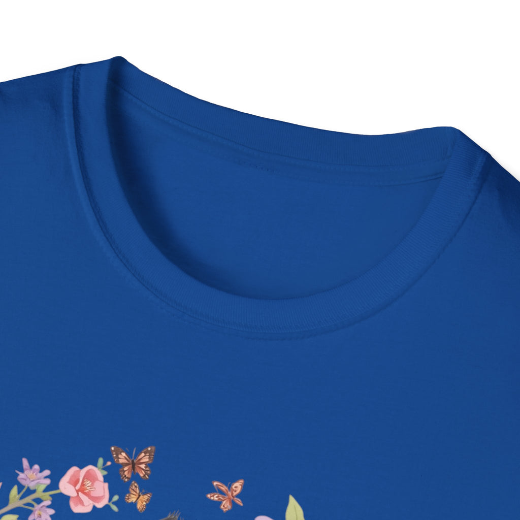 Cat Kittens Floral Wreath T-Shirt — Cute Twins with Gift & Bow