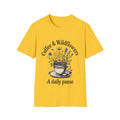 Cute Coffee Lover Floral T-Shirt – Coffee & Wildflowers Design