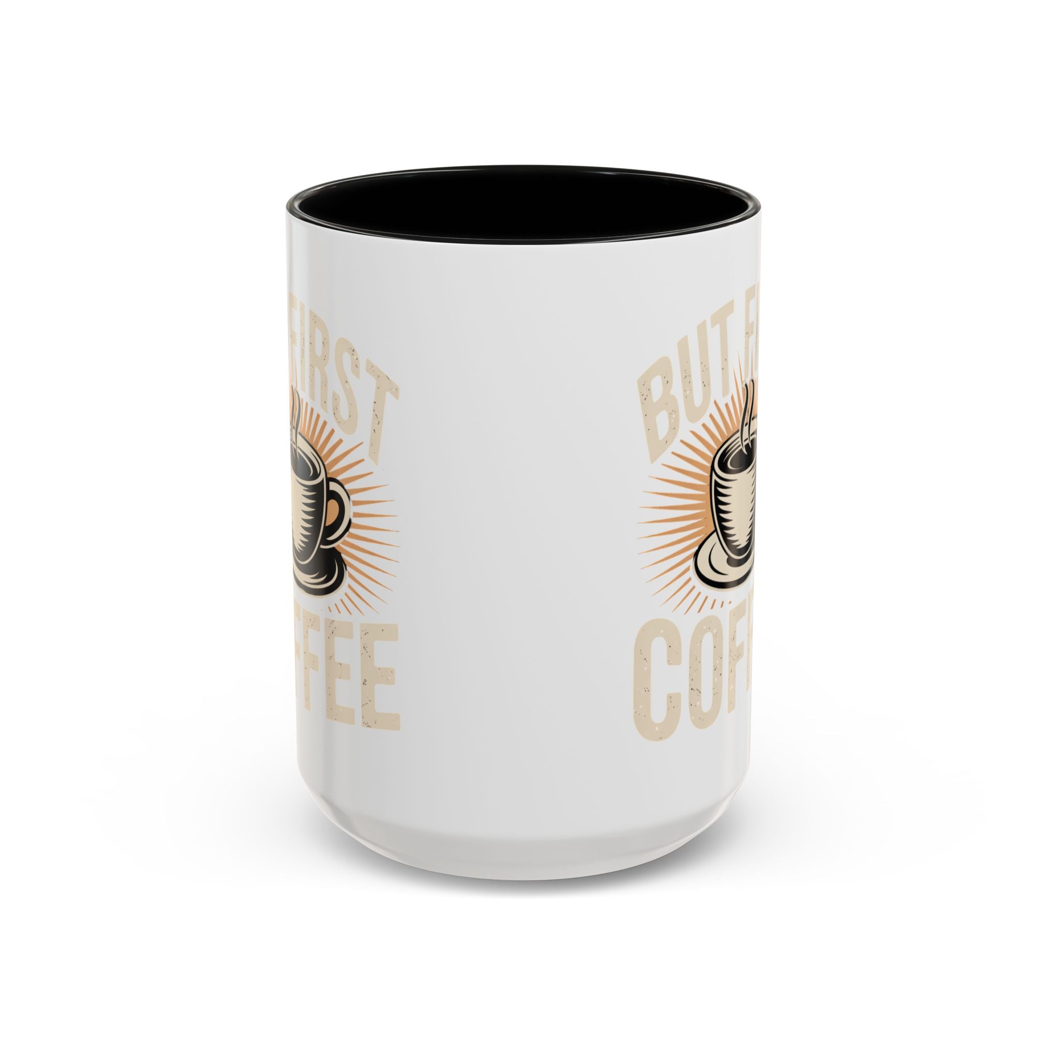But First Coffee Accent Mug - Retro Coffee Cup 11/15oz