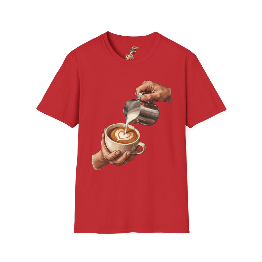 Coffee Lover Latte Art T-Shirt – Stylish Barista Coffee Graphic Tee for Men & Women