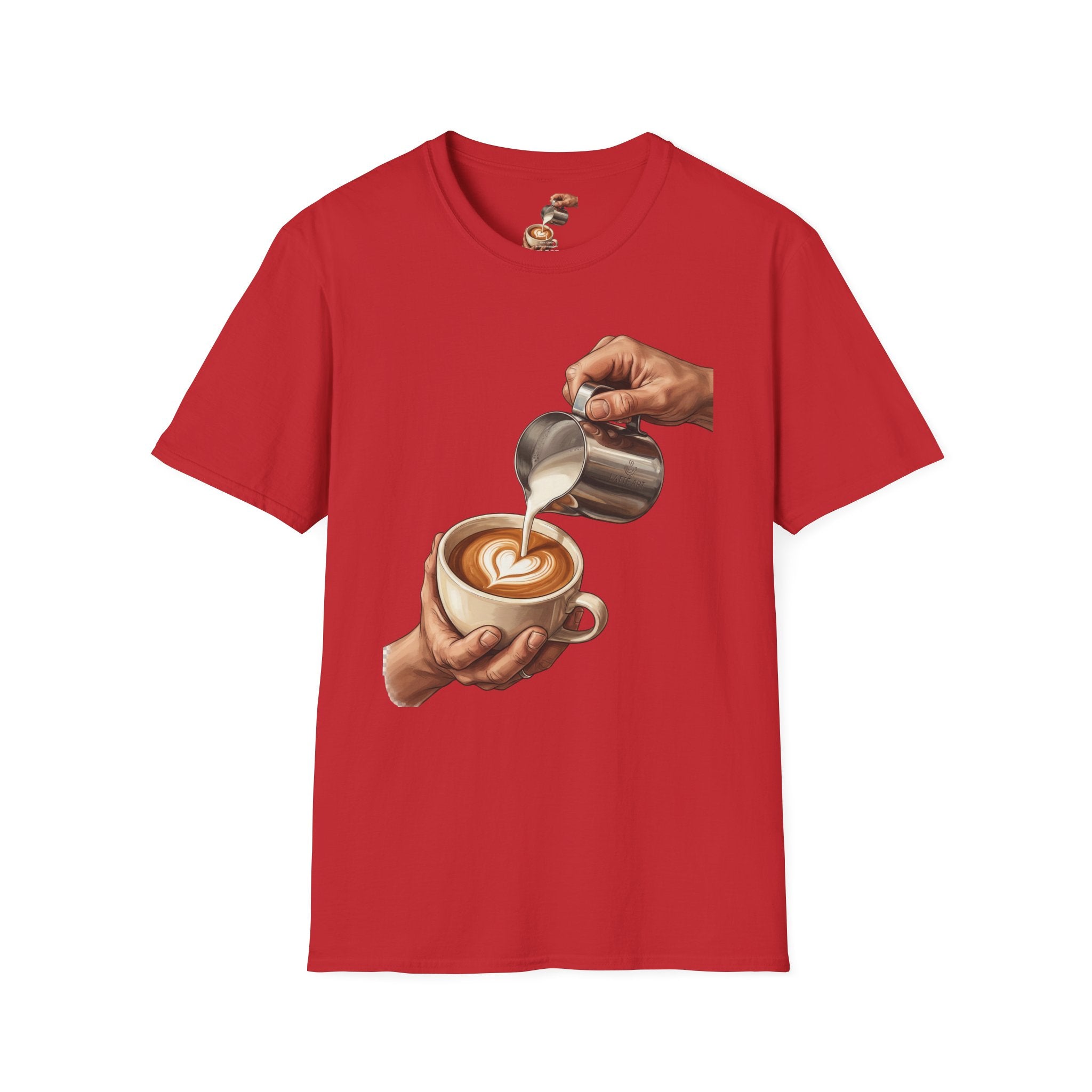 Coffee Lover Latte Art T-Shirt – Stylish Barista Coffee Graphic Tee for Men & Women