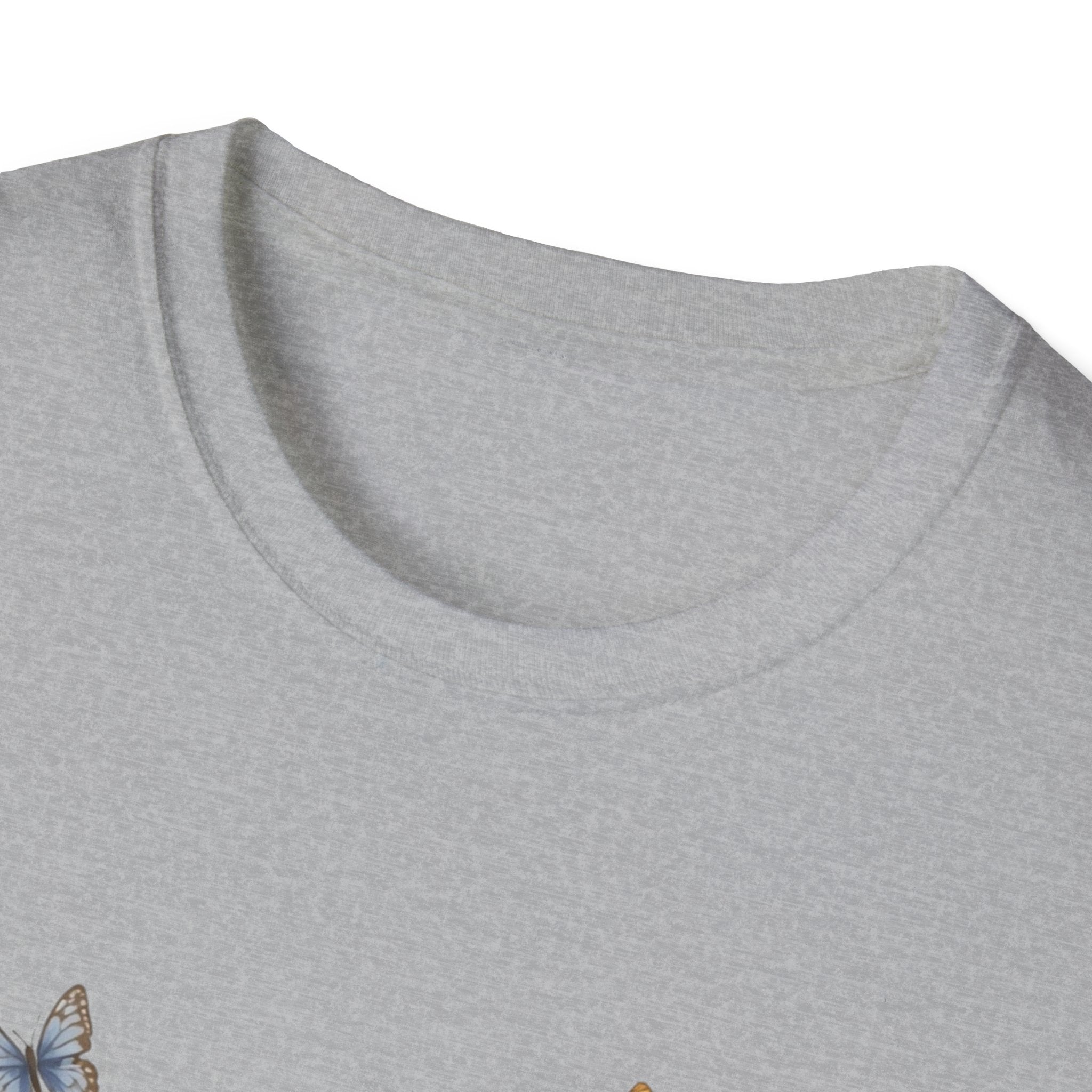 Cute Kitten Floral T-Shirt — Twin Cats with Ribbon & Butterflies