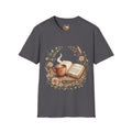 Coffee & Books Aesthetic T-Shirt – Vintage Floral Reading Lover Gift