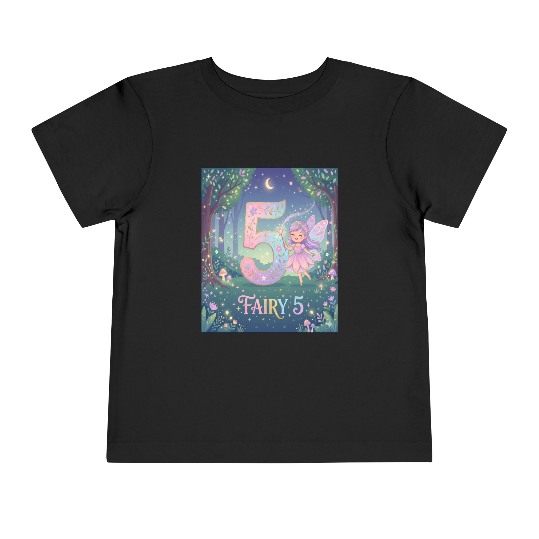 Fairy 5 Toddler Tee — Magical Birthday Number 5 Shirt