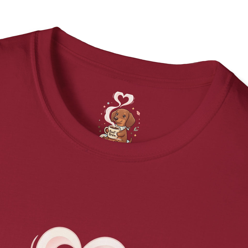 )  Cute Dachshund Coffee Lover T-Shirt – Bud’s Brew Puppy Shirt | Funny Dog Lover Gift | Coffee Lover Graphic Tee