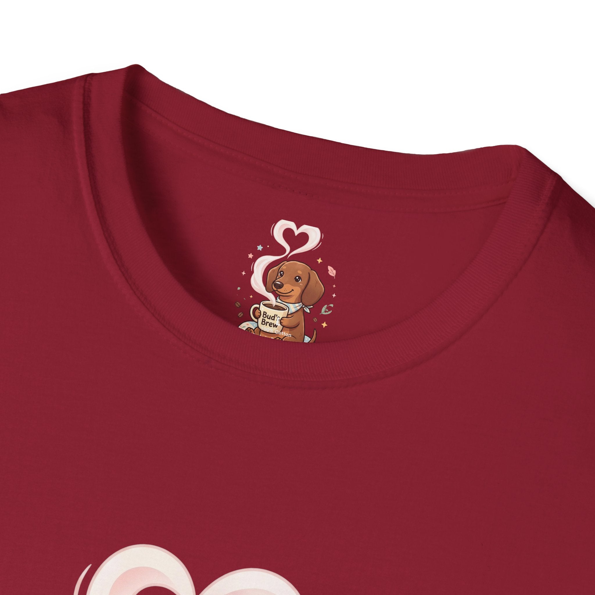 )  Cute Dachshund Coffee Lover T-Shirt – Bud’s Brew Puppy Shirt | Funny Dog Lover Gift | Coffee Lover Graphic Tee