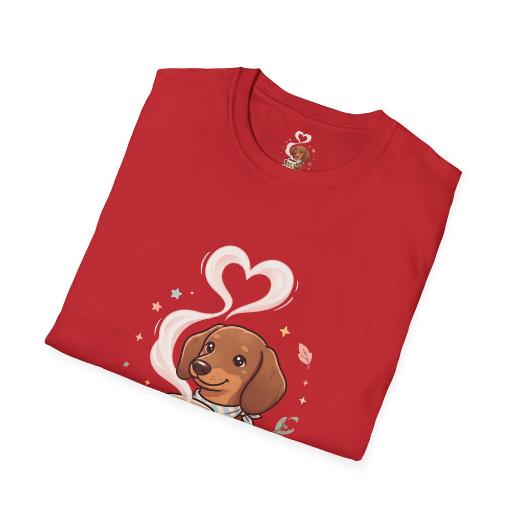 )  Cute Dachshund Coffee Lover T-Shirt – Bud’s Brew Puppy Shirt | Funny Dog Lover Gift | Coffee Lover Graphic Tee