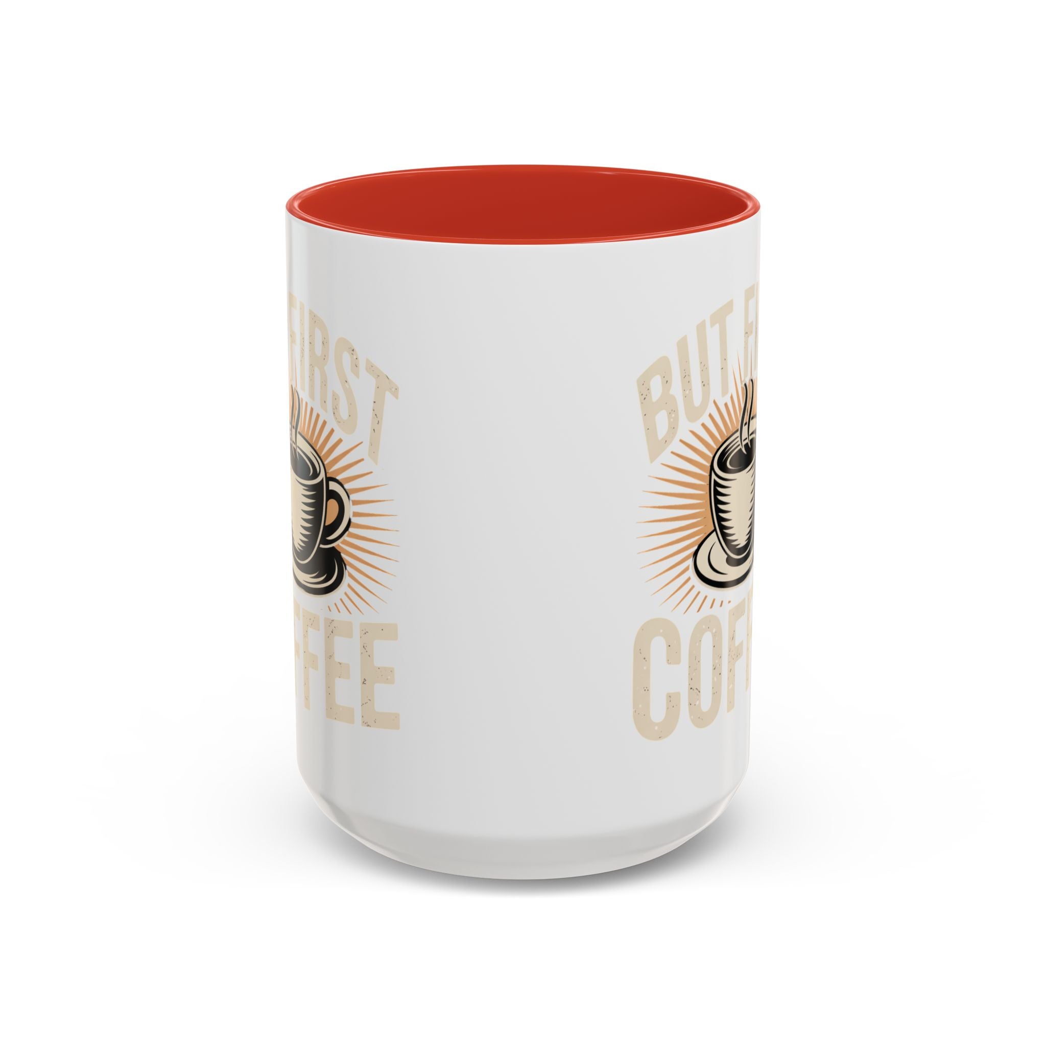 But First Coffee Accent Mug - Retro Coffee Cup 11/15oz