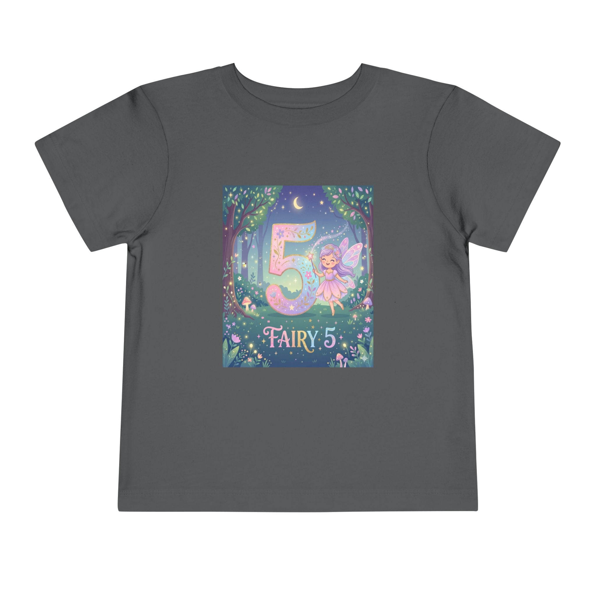 Fairy 5 Toddler Tee — Magical Birthday Number 5 Shirt