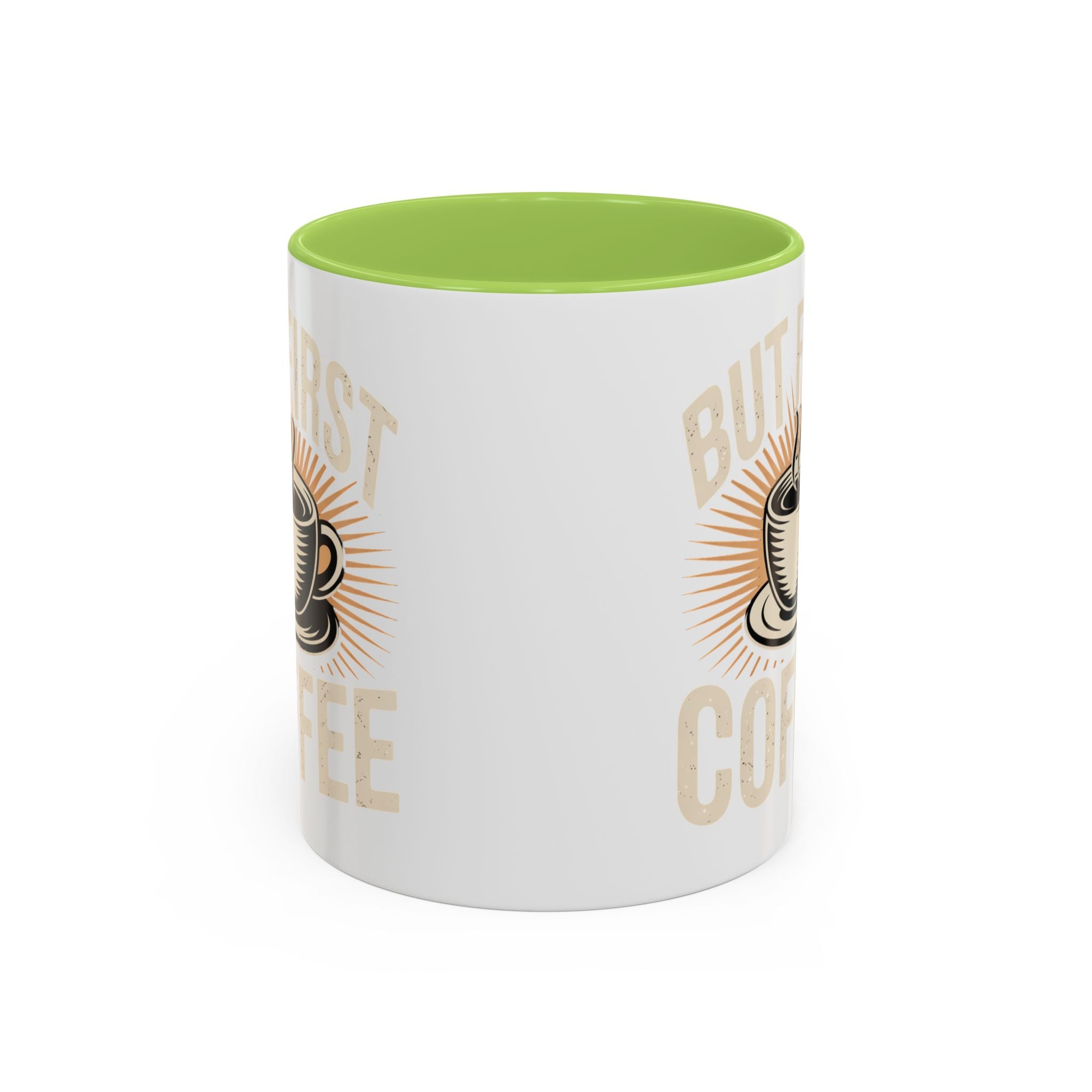 But First Coffee Accent Mug - Retro Coffee Cup 11/15oz