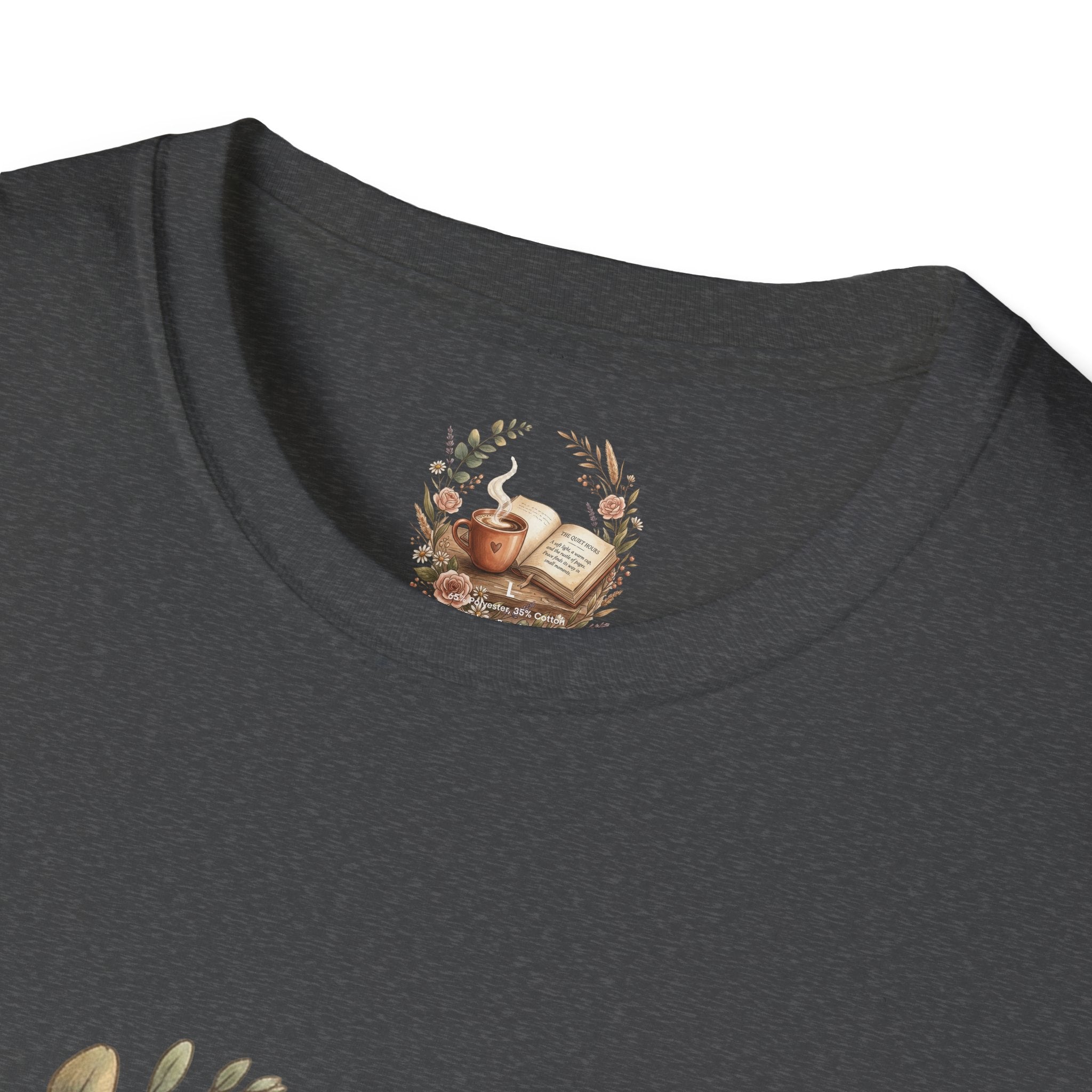 Coffee & Books Aesthetic T-Shirt – Vintage Floral Reading Lover Gift