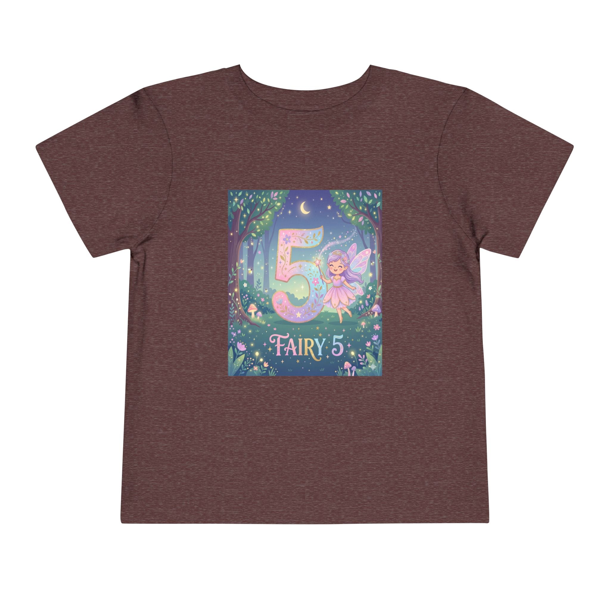 Fairy 5 Toddler Tee — Magical Birthday Number 5 Shirt