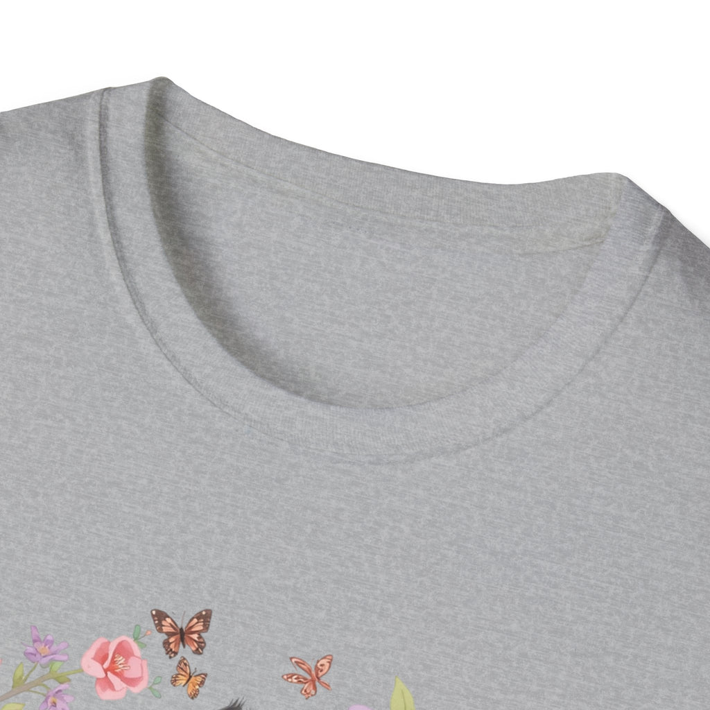 Cat Kittens Floral Wreath T-Shirt — Cute Twins with Gift & Bow