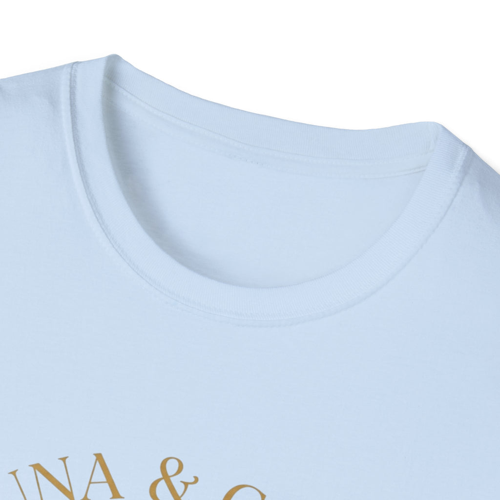 Luna & Gold Lion Moon T-Shirt — Celestial Zodiac Leo Graphic Tee