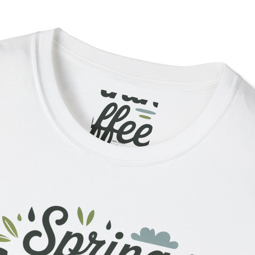 Dachshund Dog Mom T-Shirt — "Spring Mornings, Coffee & My Dachshund"